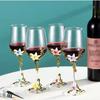 Creative Enamel Crystal Goblet Glasses for Champagne Glass Cup Set Luxury Glass Cups Glasses of Wine Wineglass Vintage Drinking