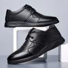 Мужские туфли для вождения из коровьей кожи весна-осень, модные повседневные мужские мокасины с мягкой подошвой, дизайнерские черные британские мужские кожаные туфли