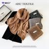 New Fashion Imitation Cotton and Linen Pleated Scarf Women's Printing Double-layer Cotton and Linen Decorative Scarf Shawl