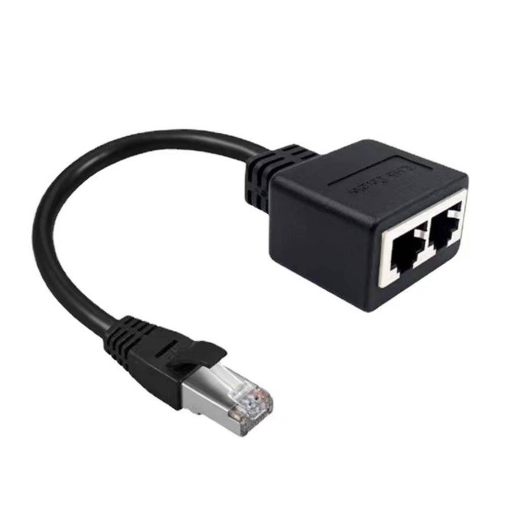 Адаптер интерфейса Ethernet RJ45 2 в 1 1 штекер на 2 разъема расширения LAN Разветвитель-коннектор Кабель F6H7