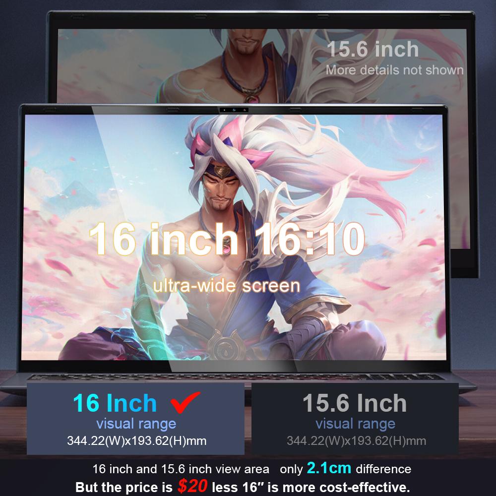 Ninkear Ноутбук N16 Pro, 16 дюймов, IPS-экран, 2560*1600, Intel Core i7-13620H, 32 ГБ ОЗУ + 1 ТБ SSD