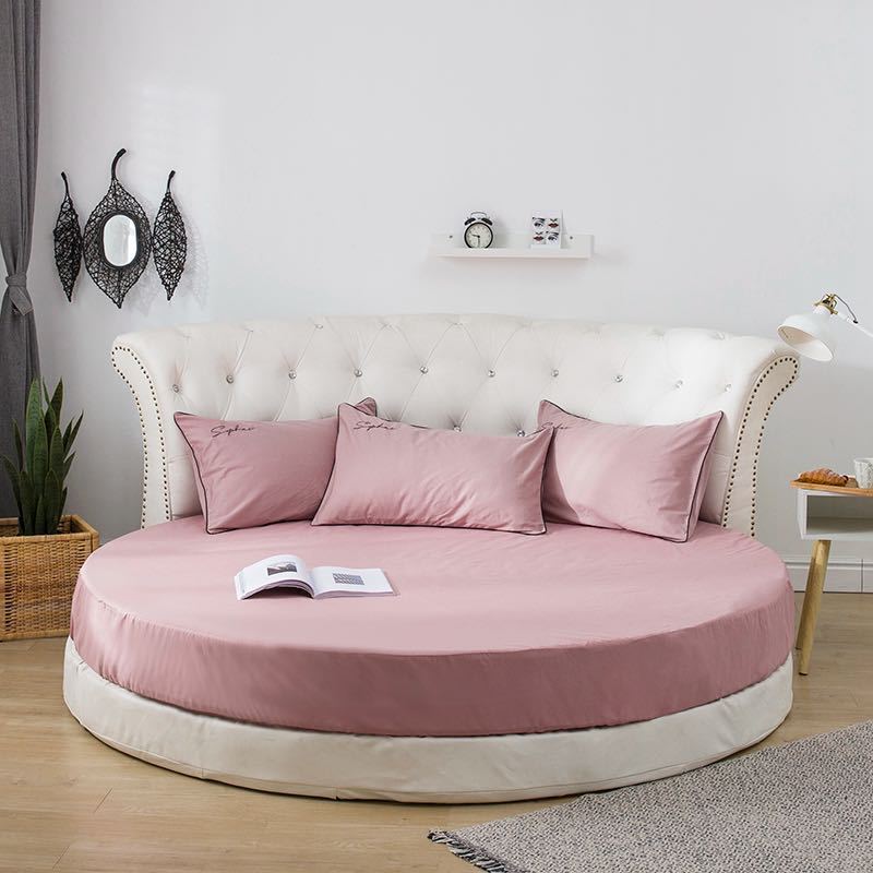Покрывало для круглой кровати из чистого хлопка, однотонное хлопковое простое круглое покрывало, защитный чехол