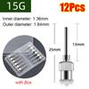 12Pcs Stainless Steel Industrial Glue Injection Needle Blunt Tip Glue Dispenser Tip