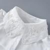 Fake Collar for Women Handmade Beads Floral Embriodery Removable Half Shirt Detachable Collars False Collars Clothing Fuax Cols