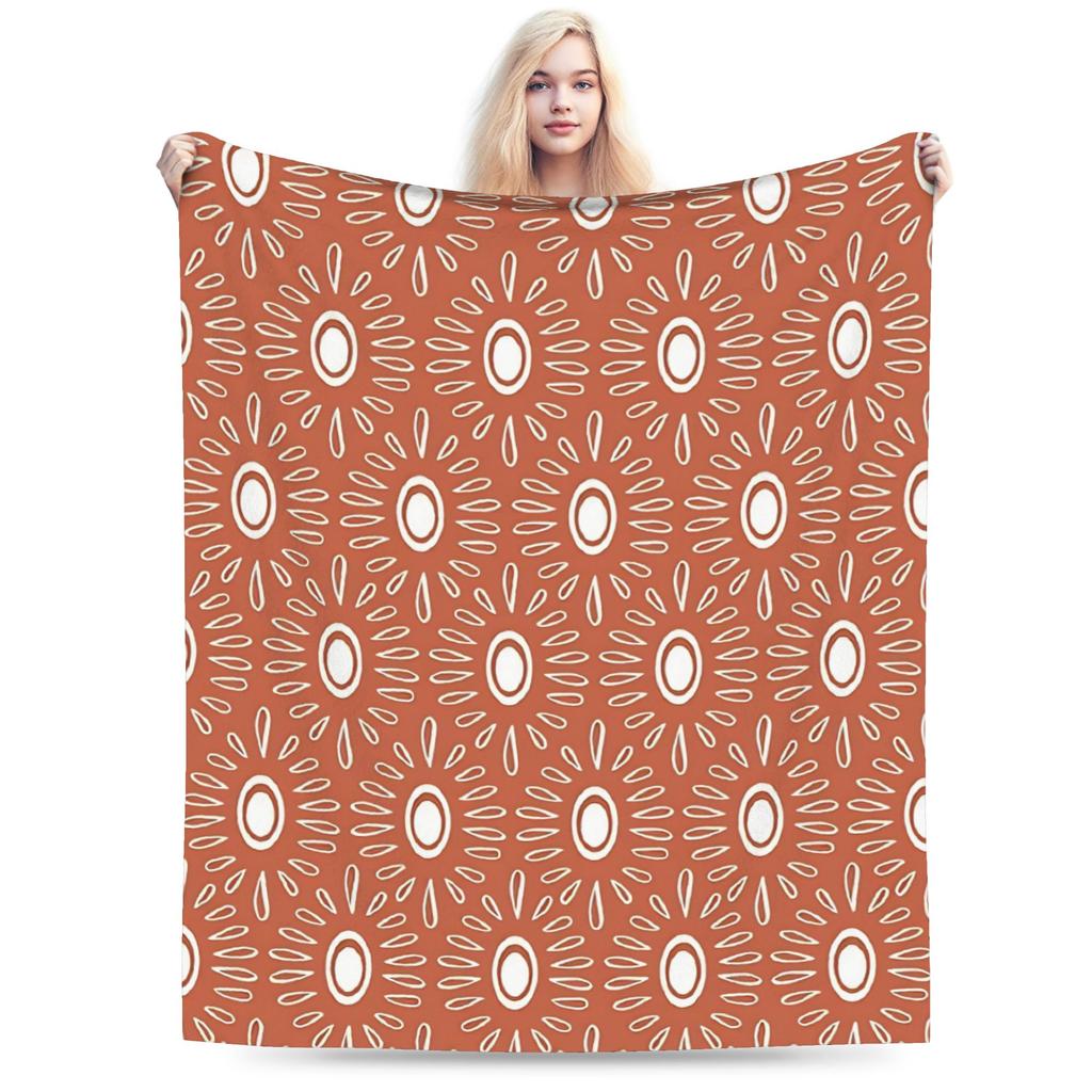 Bohemian pattern Flannel Blanket Winter Warm Soft Throw Blanket for Kids Living Room Funny Bedspread Sofa Bed Cover