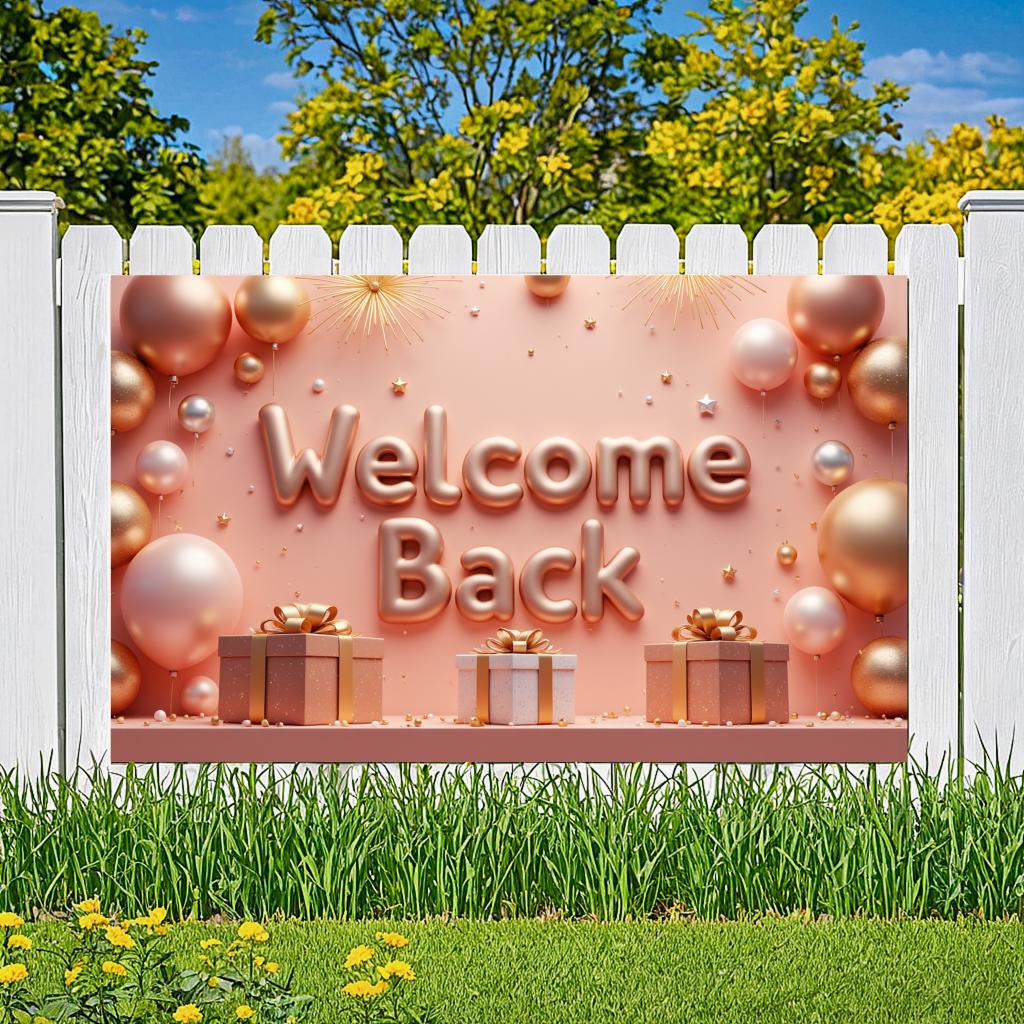 Event Decoration 3D Letters Photo Banner Party Decor Ribbon Design Welcome Banner For Event Celebration New Beginning Festive