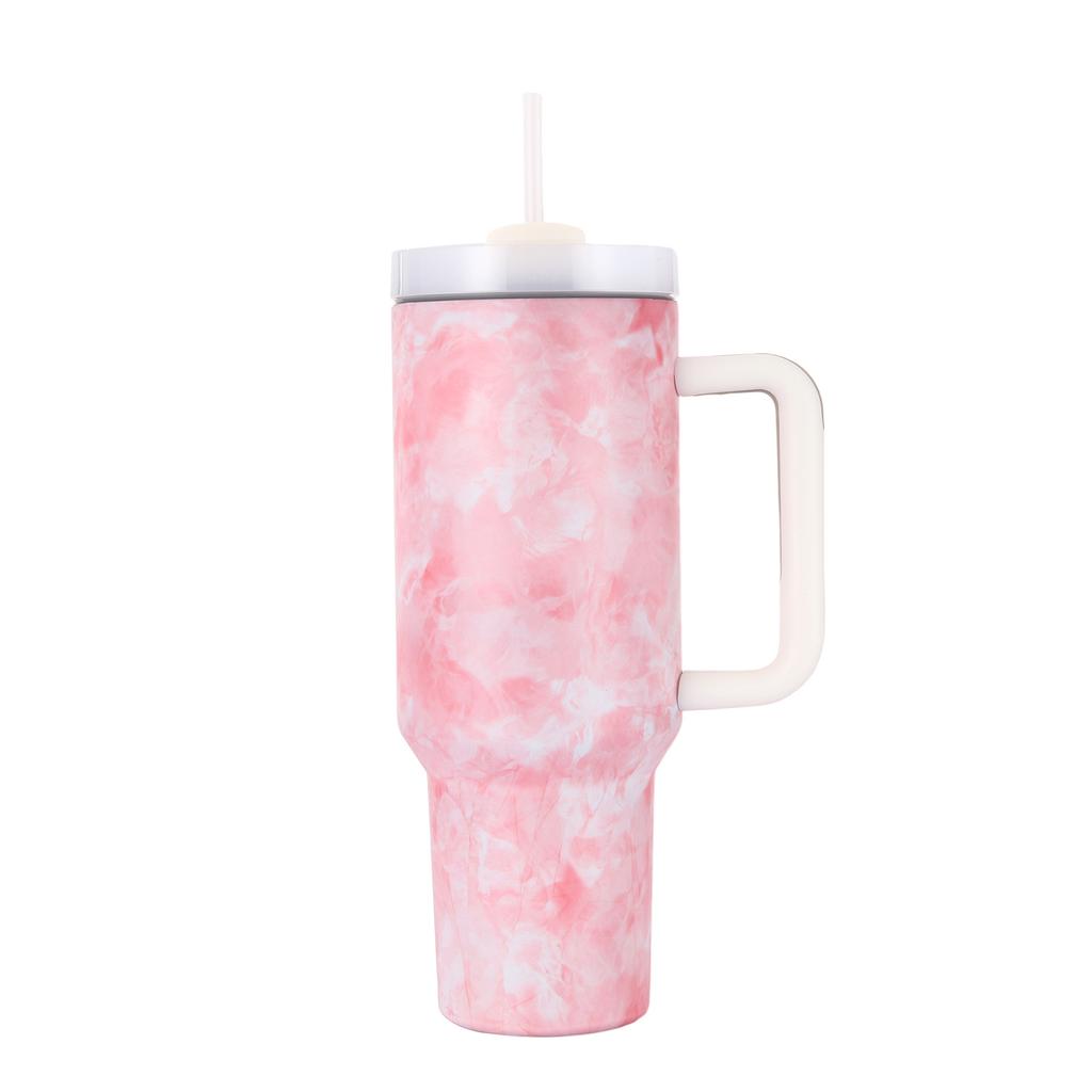 Автомобильная кружка с соломенной ручкой для льда, термос для автомобиля, нержавеющая сталь