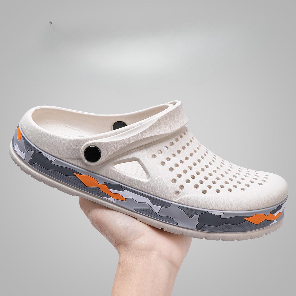 Модные летние сандалии тапочки мужские кроссовки толстые подошвы противоскользящие уличные пляжные туфли мужские легкие кроссовки из ЭВА повседневные теннисные туфли мужские