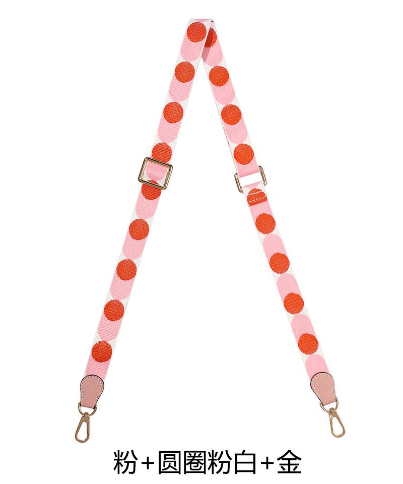 Paired With Longxiang Bag H Evelyn Lunch Box Adjustable Canvas Webbing Shoulder Strap Women's Crossbody Polka Dot DIY