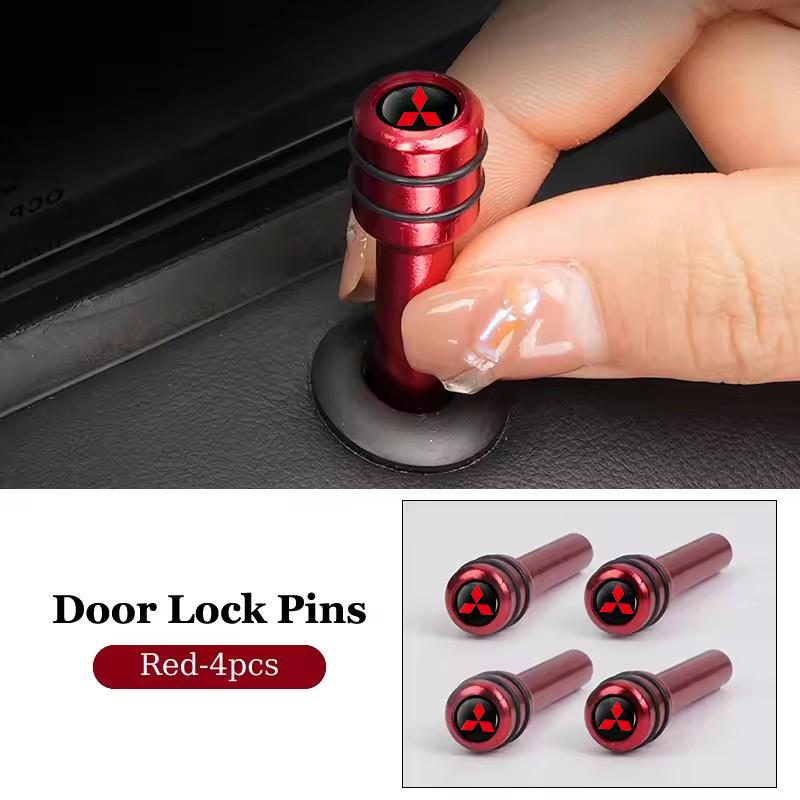 2/4pcs Aluminum Alloy Car Door Lock Pin Styling for Mitsubishi Mirage Lancer 9 10 ASX L200 Colt Pajero Outlander Eclipse UG2