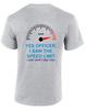 Слишком быстрая езда Мужская футболка Смешной подарок автомобиль дорога скорость полиция презент шутка веселье
