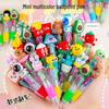 Cartoon Four-Color Ballpoint Pen - Cute Mini Oil Pen for Elementary Students, Learning Stationery, School Rewards, and Gifts