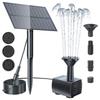 10W Solar Fountain Pump with 6 Nozzles Solar Powered Water Pump Kit For Outdoor Floating Pool Pond Garden Fountain Decoration
