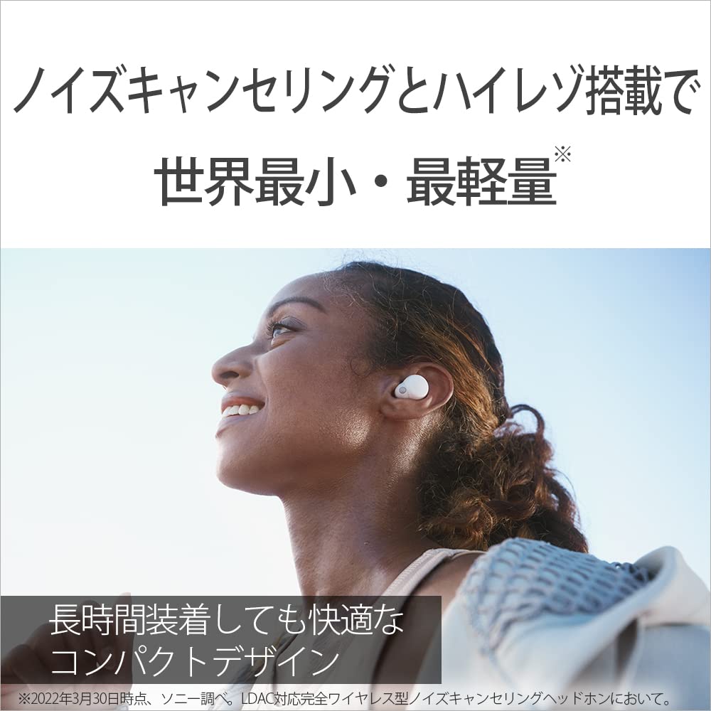 Sony LinkBuds S Wireless Stereo Lightweight Compact Noise Cancelling Ambient Sound Mode Versatile Usability White WC WF-LS900N Noise-Canceling