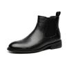Fashion British Pointy Ankle Booties for Men 2024 Autumn Winter New Designer Chelsea Boots Male Fashion Casual Leather Shoes Man