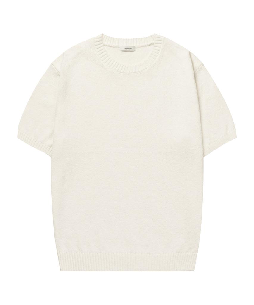 MANNERGRAM Upw Washable Cotton Round Short Sleeve Knit - 4 Colors