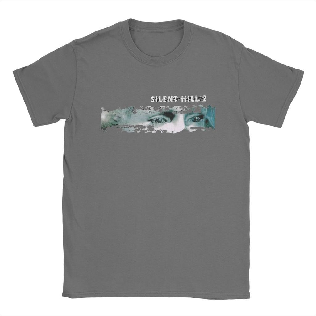 Funny Silent Hill 2 TShirt for Unisex Round Collar Cotton T Shirt Short Sleeve Tee Shirt Original Tops