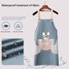 Oil Proof Kitchen Apron Cute Puppy Work Apron Easy To Clean Resistant To Dirt Clothes  Cooking