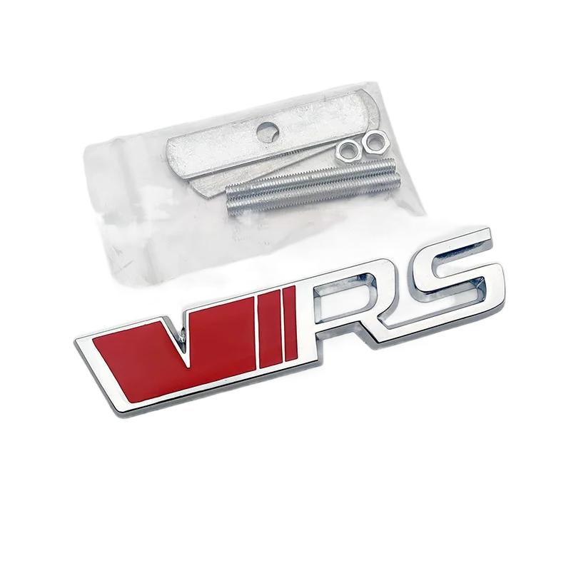 AHUQ1 3D Metal Silver Black VRS Logo Emblem Car Mudguard Badge Trunk Decal for Skoda Fabia Kodiaq MK2 MK3 A7 A5 Sticker