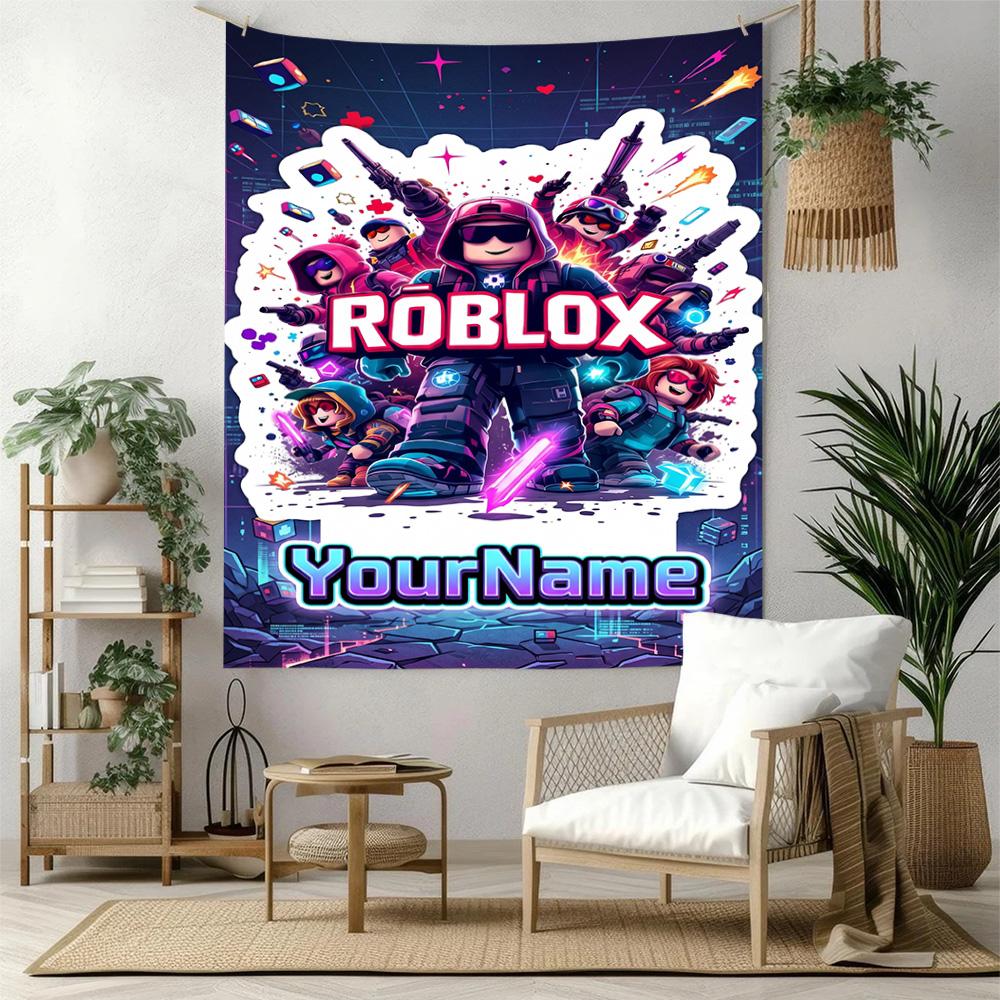 Roblox Custom Your Name Wall Decor Tapestry Art For Pet Memorial Birthdaywedding Party Backdrop Family Gift