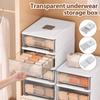 Underwear Organizers Bra Socks Clothes Storage Box with Detachable Separator PET Stackable Cabinet Drawer Underwear Divider Bin
