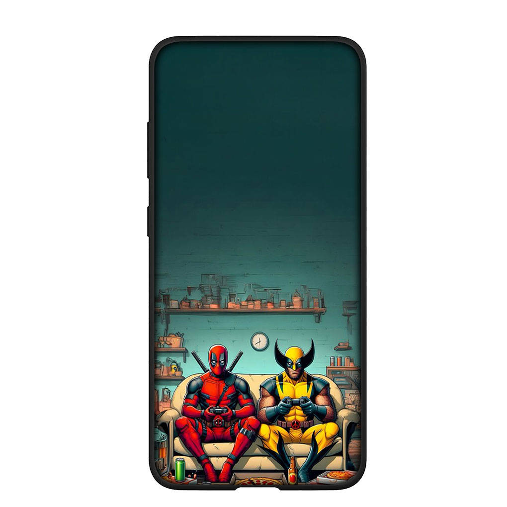Чехол для телефона Samsung Galaxy S25 S24 S23 iPhone 16 15 Xiaomi Redmi Note 14 13 12 16E X 11 Pro Max OPPO Moto Huawei Cartoon Wolverine Deadpool Cover