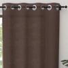 Pure Cotton Eyelet Curtain 135x250 Cm PANAMA Brown, by Soleil d'Ocre