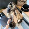 Luxury Plaid Scarf Winter Warm Cashmere Women Long Bandana Pashmina Foulard Female Scarves Tassel Shawl And Wraps Design