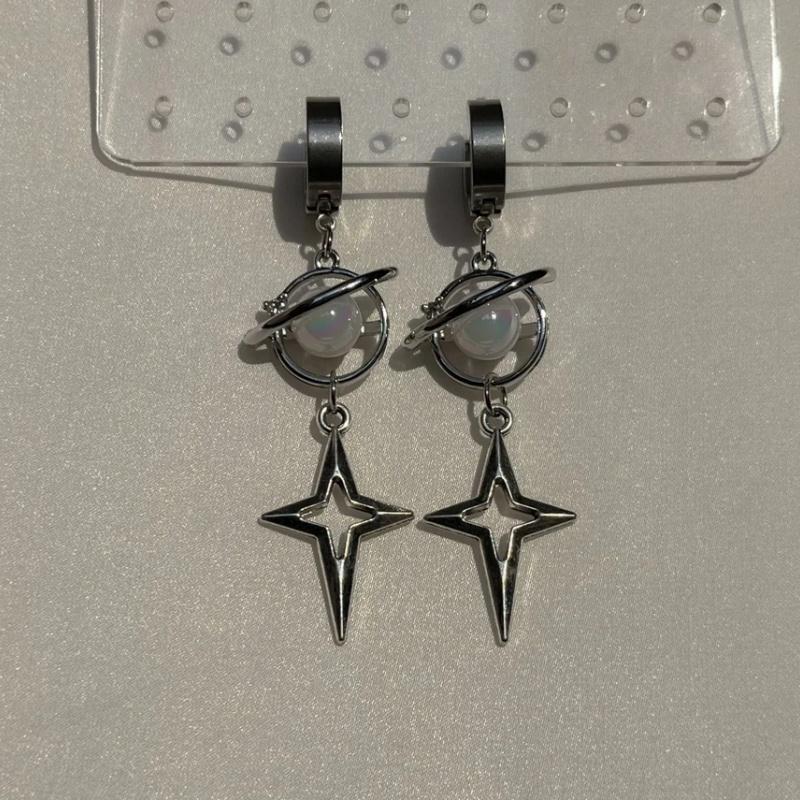 Серьги-подвески Нептун Без никеля Гипоаллергенные Y2K Готика Панк Дерзкий Гранж Украшения Серебристый тон