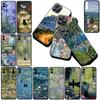 Cover for Samsung Galaxy S24 S25 S23 FE Ultra Plus S7 Edge S25+ S23+ A56 5G Casing Phone Case Claude Monet Waterlily Cat