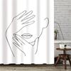 Жираф в цветных очках Шторка для душа Модный простой дизайн Домашние декоративные шторы для ванной Комнаты Ткань с художественной росписью