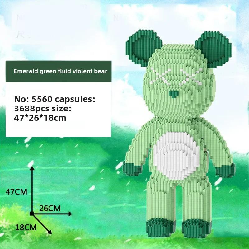 Строительные блоки Игрушки Гигантский Тедди Жидкость Насилие Медведь Модель Конструктор Кирпичи Игрушки Роман Дети Подарки на День Святого Валентина