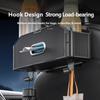 Car Back Seat Storage Organizer with Hooks, Multifunctional Holder for Tissues Phone Toys, Vehicle Rear Seat Durable Black