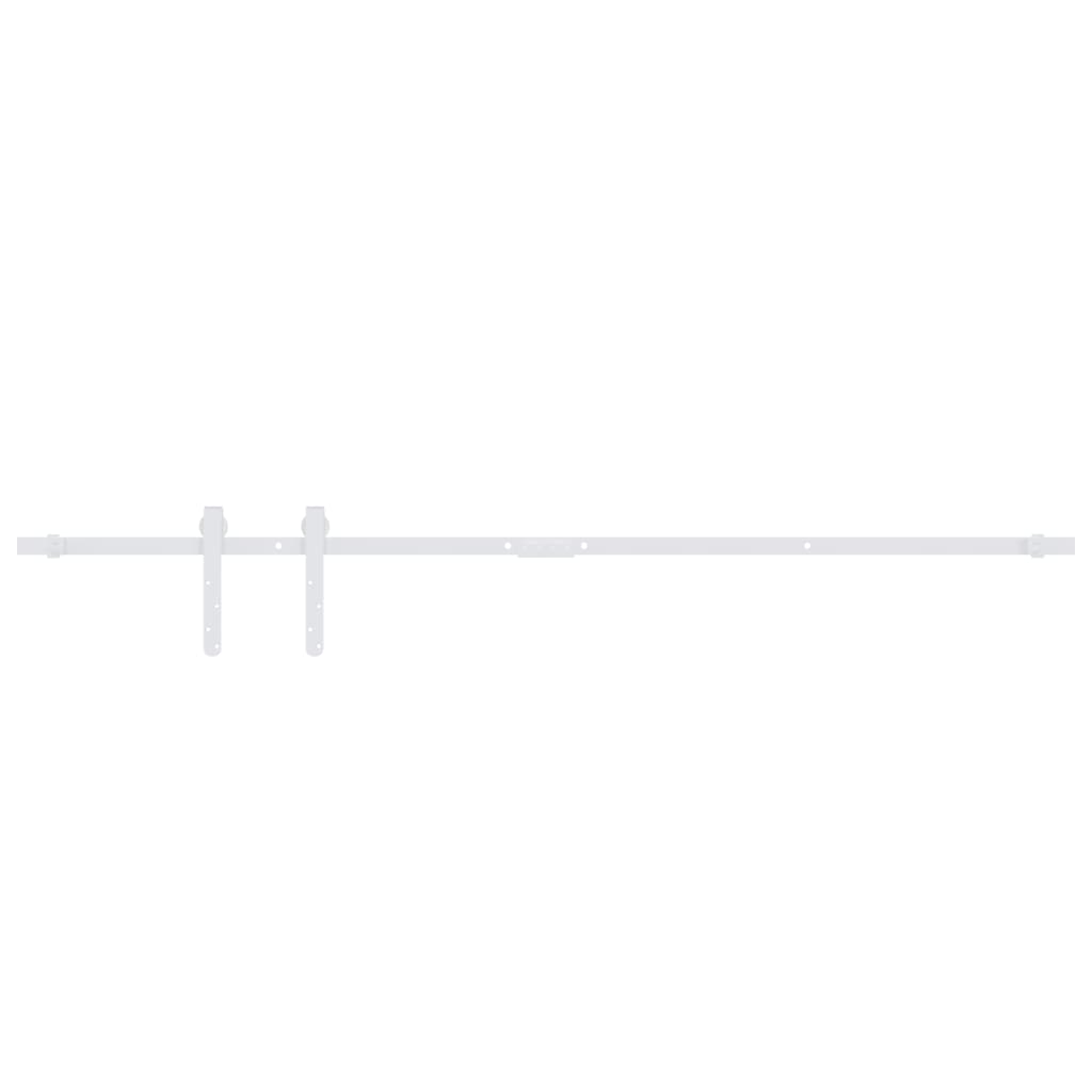 Mini Sliding Door Hardware Set for Cabinet Doors Carbon Steel 152 cm