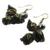 [P0782] - Handmade Black 'Les Antoinettes' Earrings (handmade)