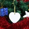 1 Set Ceramic Pendant Sublimated Washable Wear-resistant Decorative White Porcelain Sublimation Blank Ceramic Ornament for Christmas