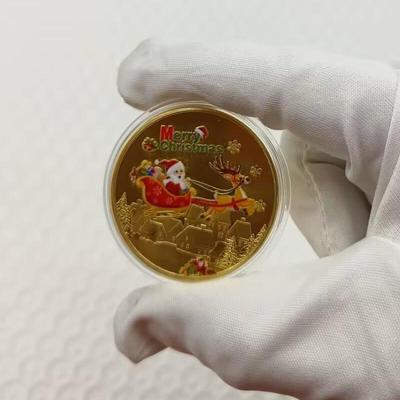 Рождественские памятные медали, Монеты желаний на Рождество, Сувениры, Металлические изделия, Рождественские подарки, Подарки для друзей, Наполнители для чулок
