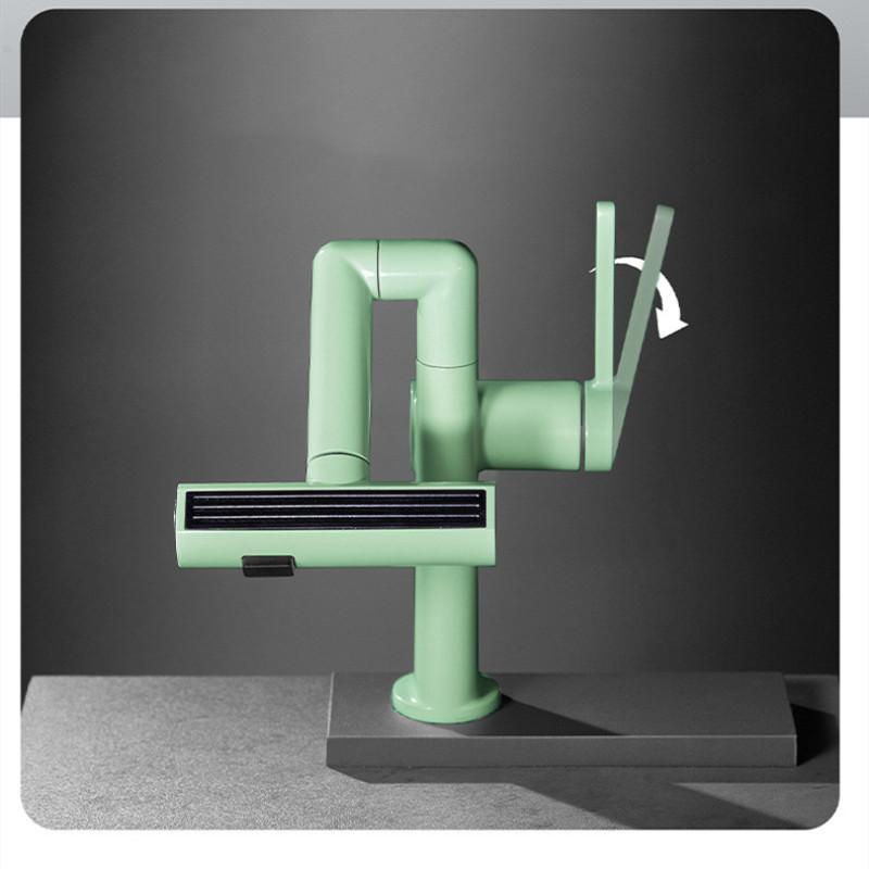 Tuqiu Green Rainfall Basin Faucet Bathroom Sink Faucet Multi functions Rotation Sink Faucet Basin Tap Hot Cold Mixer Tap Crane