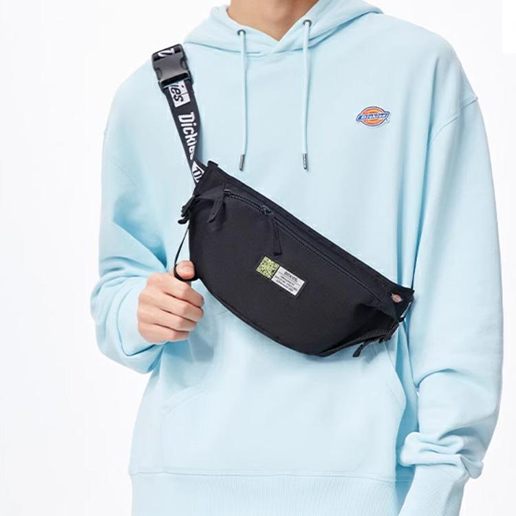 Dickies Модная Тканая Лямка с Логотипом Полиэстер Сумка на Грудь Поясная Сумка Обычные Унисекс сумки Черный DK011072