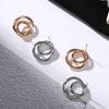 Новое поступление двойные круглые серьги-гвоздики для женщин модные ювелирные изделия геометрические круглые серьги Oorbellen Brincos Bijoux