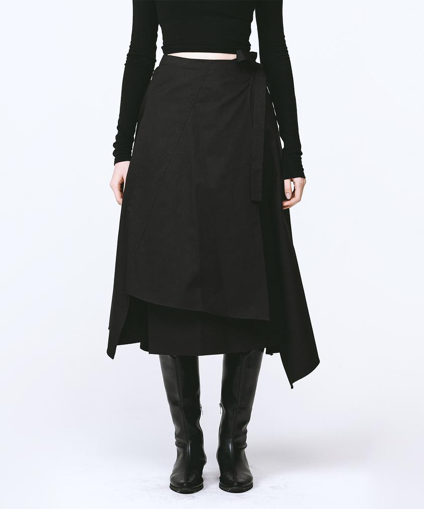 Monophobia Asm Cotton Wrap Skirt Black Cotton Wrap Skirt Black