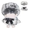 Tweed Beret & Cape Set for 10cm Dolls, White, Poncho, Hat, Cape, and Shawl, Check Pattern [Used]