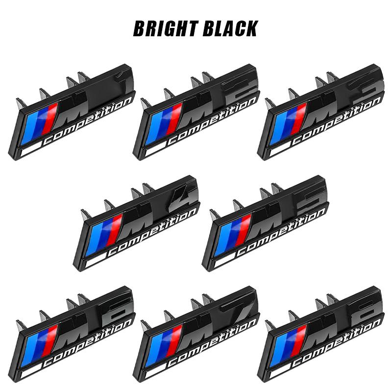 OKZA7 ABS Car Styling Front Grille Emblem M1 M2 M3 M4 M5 M6 M7 M8 X1 X2 X3 X4 X5 X6 X7 Logo Sticker For BMW M Competition Accessories