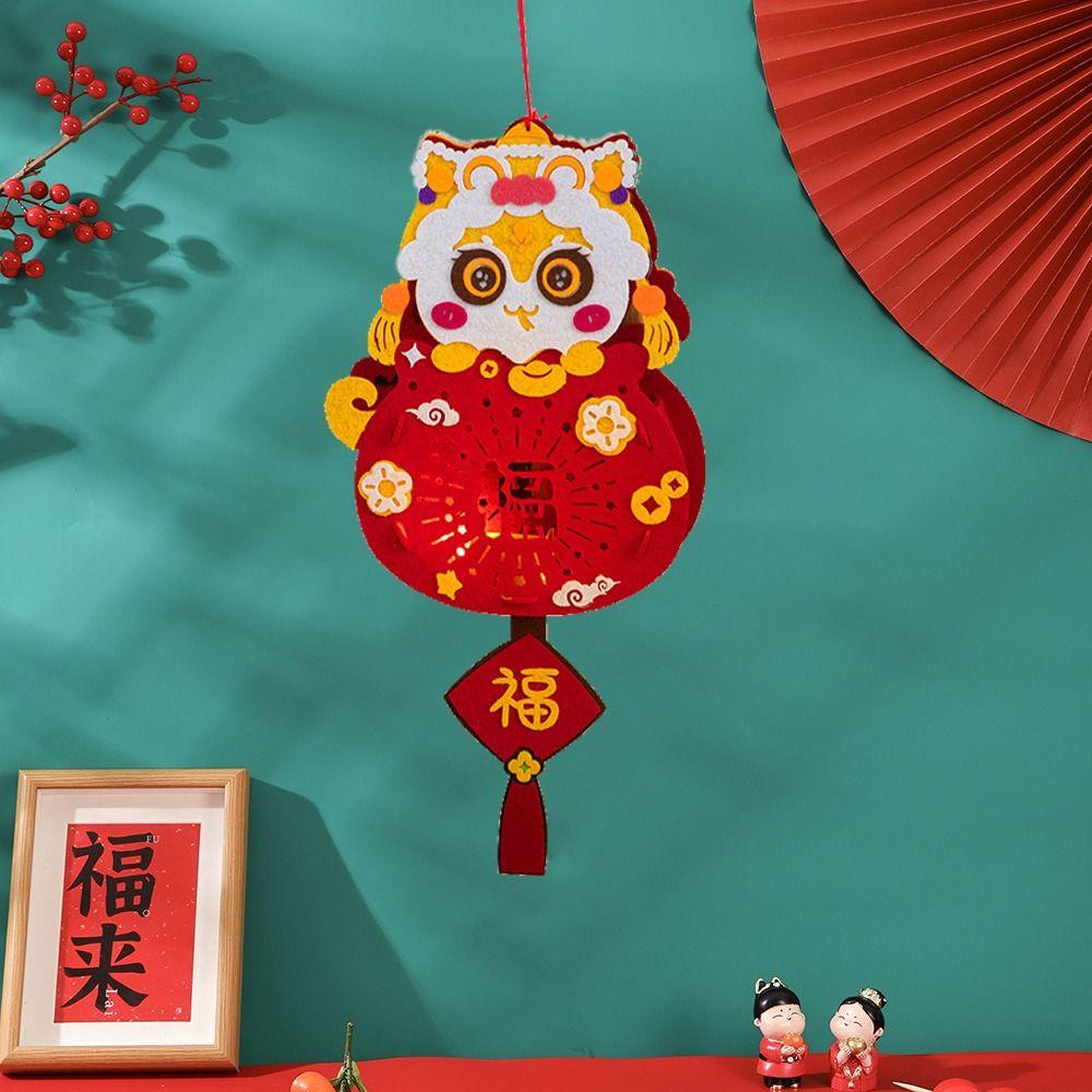 Luminous Snake Year Lantern Handmade Lantern Material Package  Kindergarten