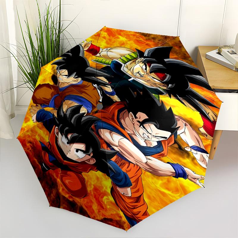 1 шт. Автоматический складной зонт - Узор Dragon Ball Super Портативный складной дизайн с 8 спицами Рождественские и Новогодние подарки