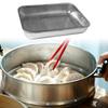 3Pcs Stainless Steel Food Storage Tray with Lid Barbecue Pan Practical Kitchen Serving Plate  Picnic