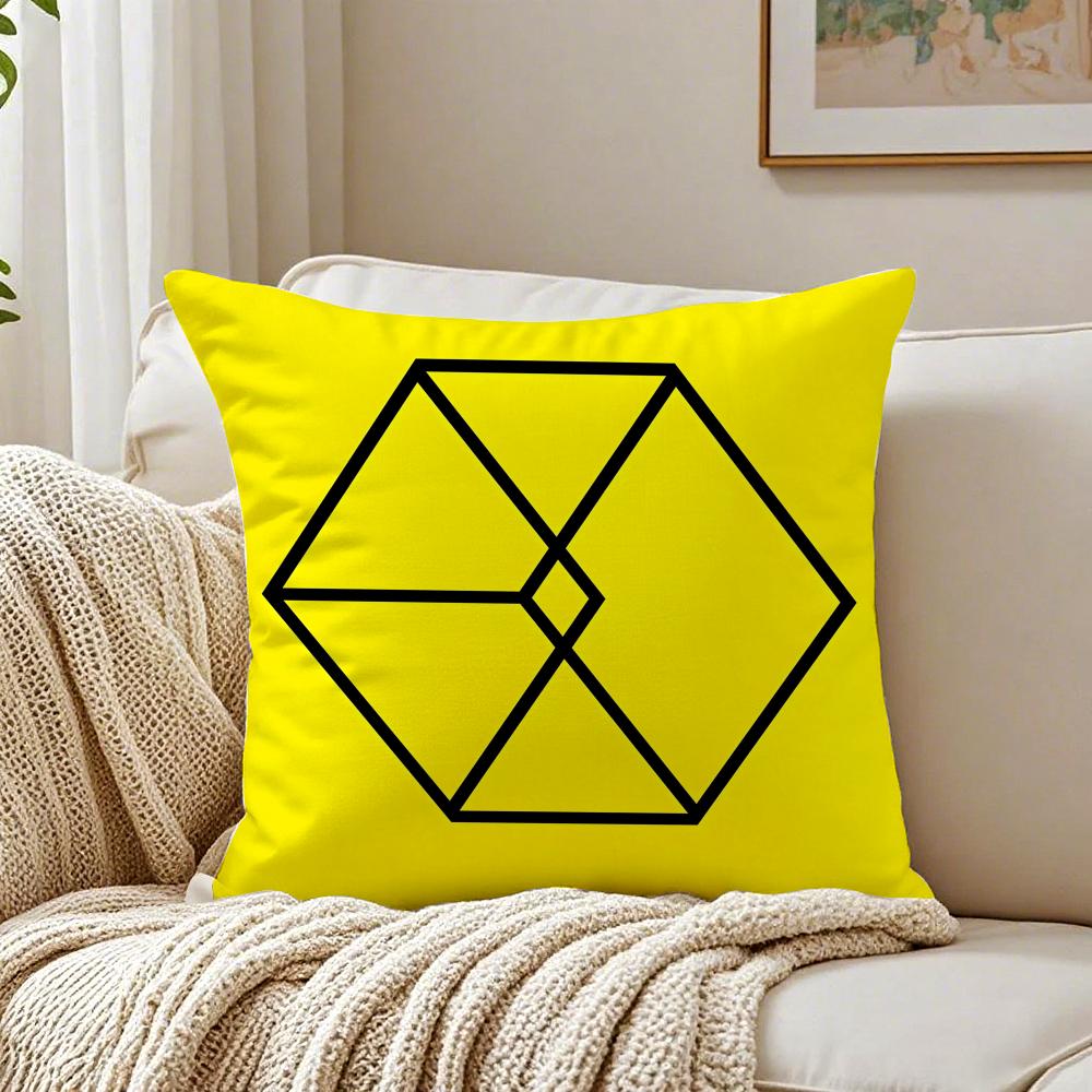 Легендарный K-pop стиль E-Exo Обложка альбома Наволочка для подушки Льняная наволочка Мягкая Для дивана Кровати Декор домашней комнаты