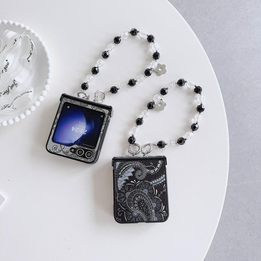 Чехол для телефона из искусственной кожи с ремешком на запястье для Samsung Galaxy Z Flip 6 5 4 3 5G, защита шарнира, противоударный чехол