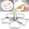 Durable Stainless Steel Egg Mold Set With Heart Star Shapes For Perfect Fried Eggs And Rice Cakes