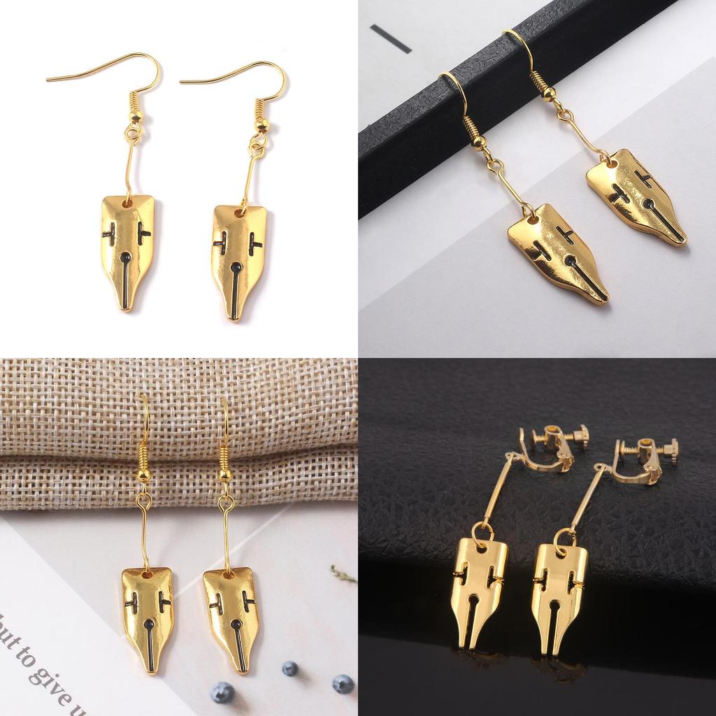 Rohan Kishibe Jojos Bizarre Adventure Alloy Earrings With Electroplated Finish For Cosplay